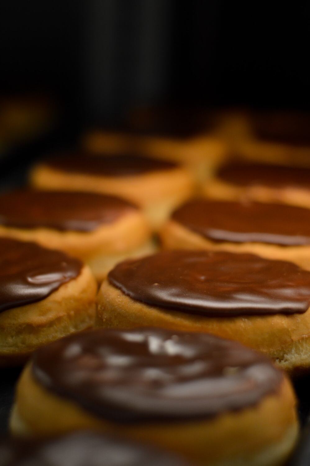 Fresh Boston cream donuts from our bakery